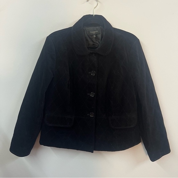 Talbots Quilted Velvet Jacket - Picture 1 of 13
